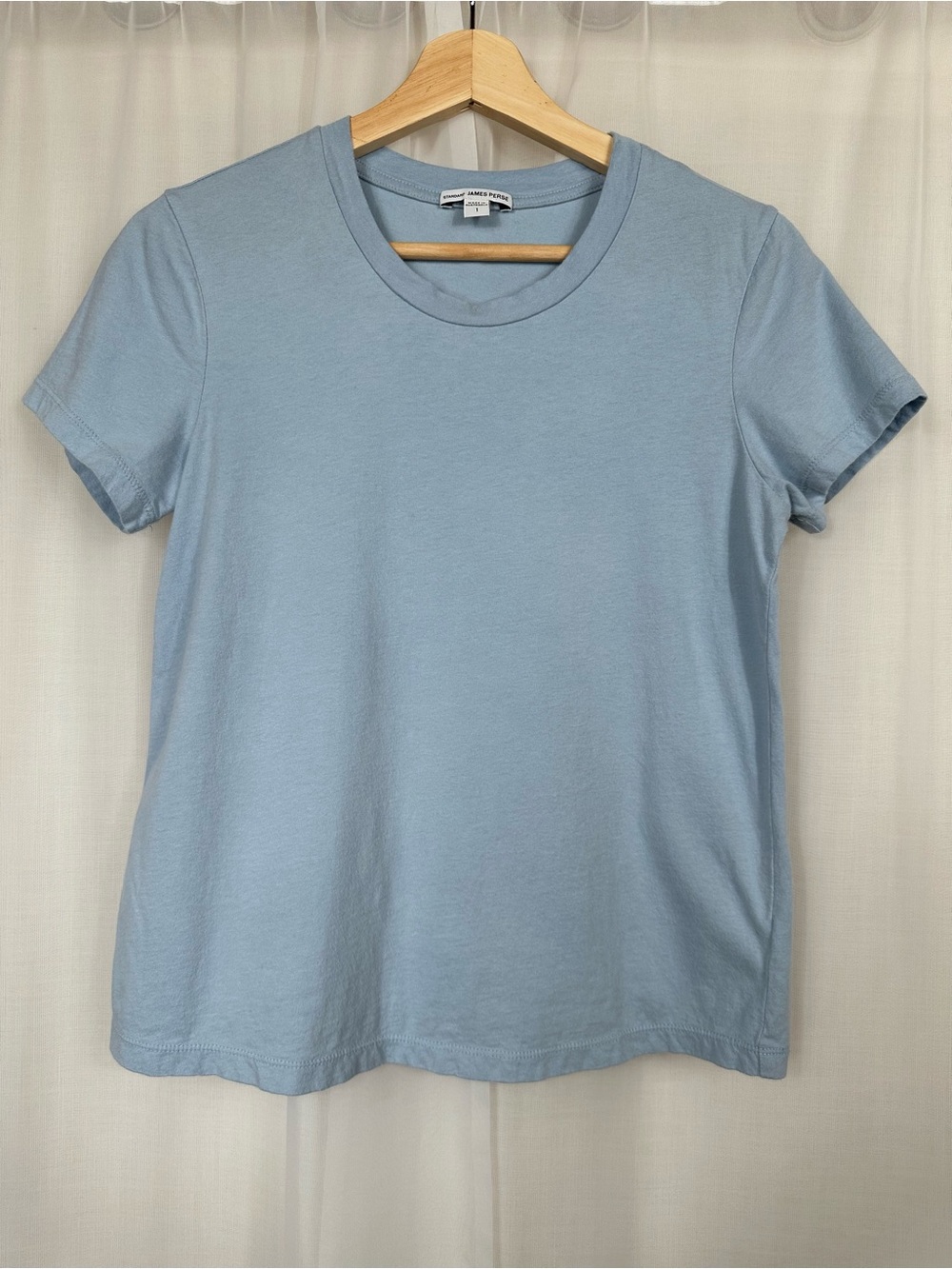 Standard James Perse Womens Vintage Little Boy Tee Size 1/Small Light Blue